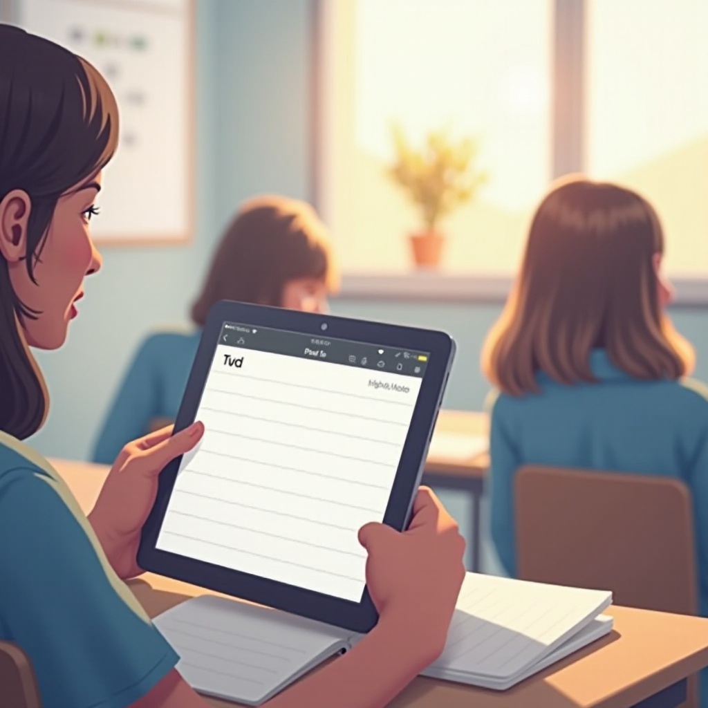 cara mengambil catatan sekolah di iPad