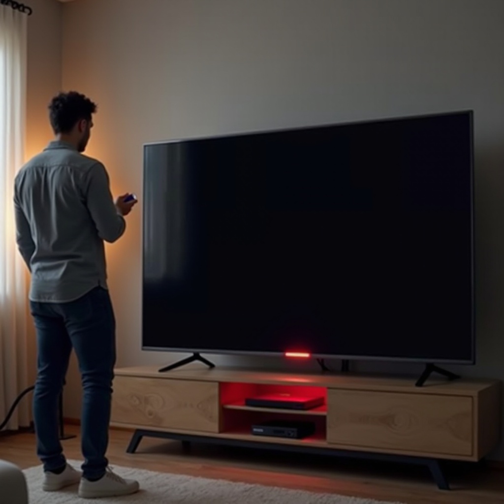 Roku TV tidak menyala, lampu merah berkedip
