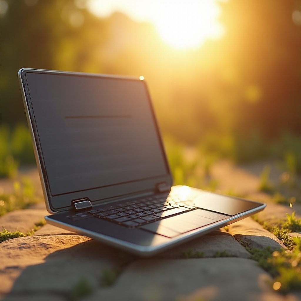portátil con carga solar