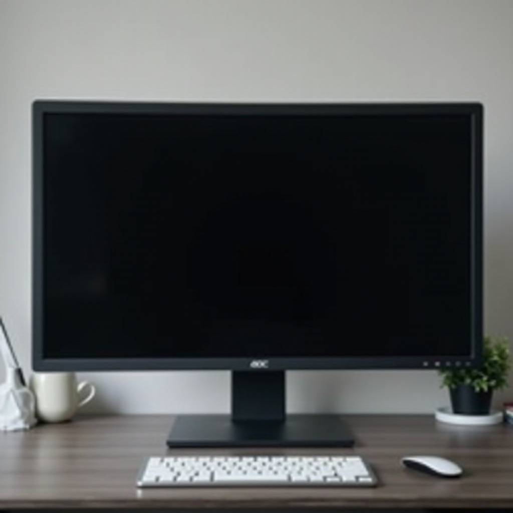 pantalla negra de monitor aoc